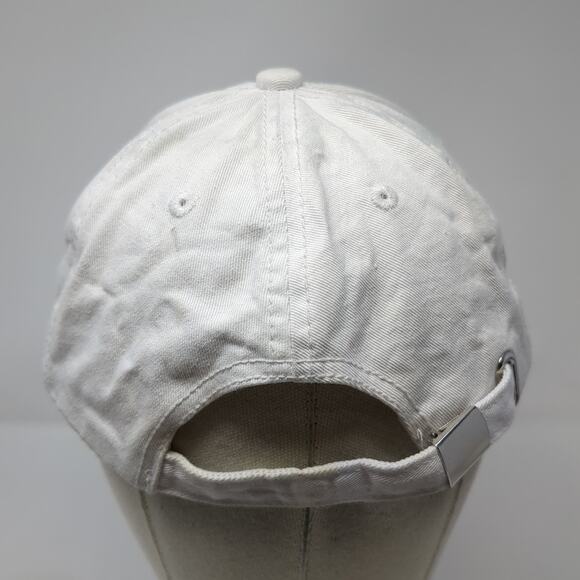 American Flag Slideback Hat Solid White One Size Adjustable Vent Holes - Picture 6 of 9